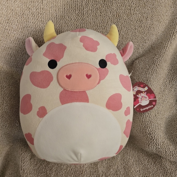 SQUISHMALLOWS/JAZWARES Other - *LIMITED EDITION* ORIGINAL SQUISHMALLOWS Evangelica Valentine's Day Pink Cow